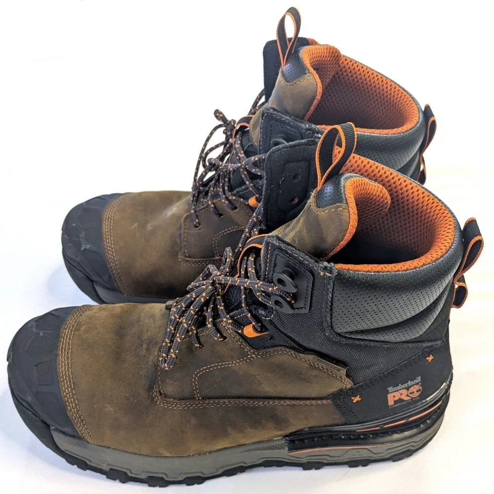 Timberland PRO Mens 14M Brown Composite Toe Work Boots TB0A63FYEM4 Anti-Fatigue